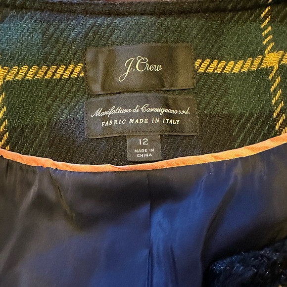 Like New! J. Crew Lady Jacket in Holiday Plaid - Picture 6 of 6